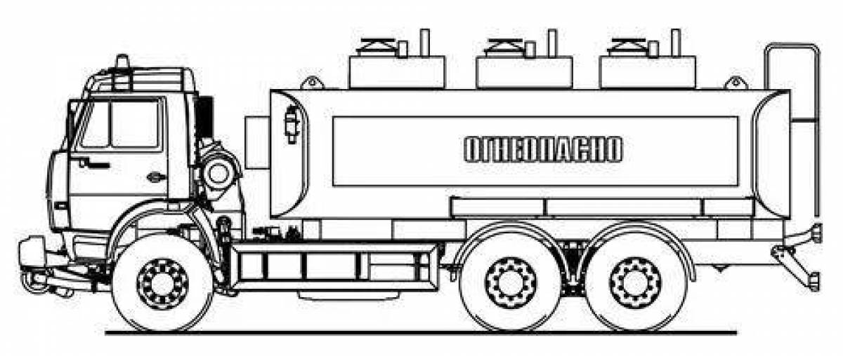 Как нарисовать бензовоз для детей