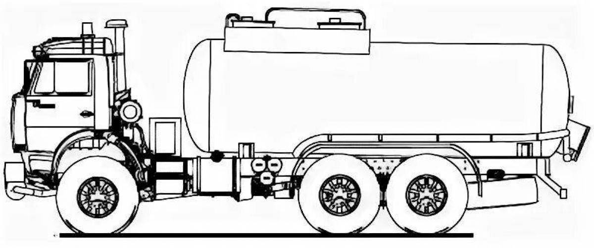 Как нарисовать бензовоз для детей