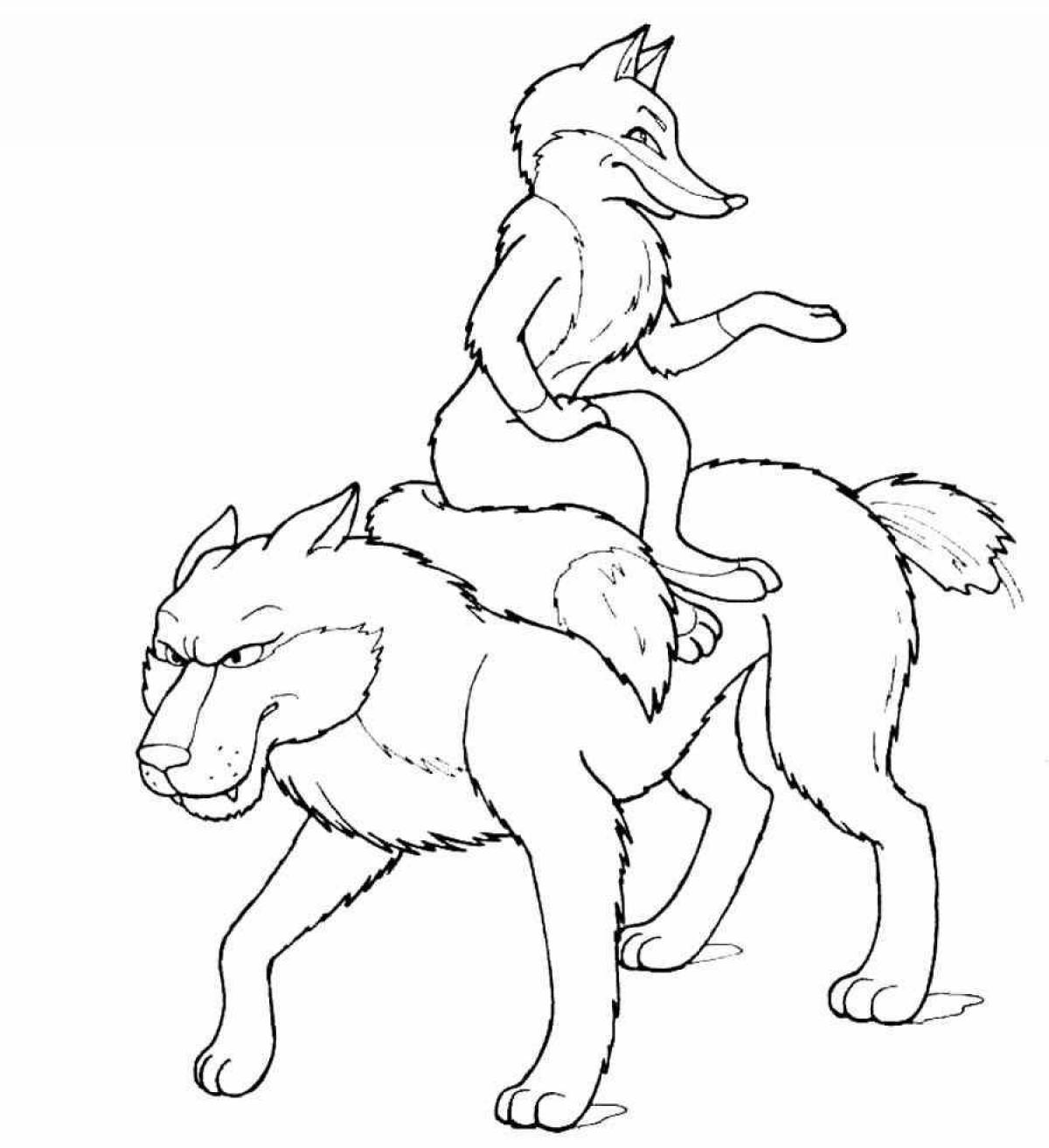 сказка-раскраска. раскраски к сказке лисичка сестричка и серый волк. лиса и волк раскраска для детей. сказка лиса и волк раскраска для детей. раскраски к сказке лисичка сестричка и серый волк.