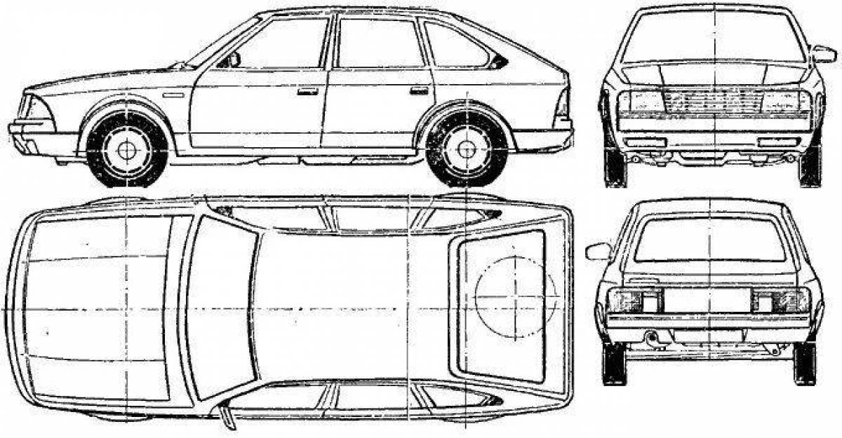 Чертеж москвич 21 41