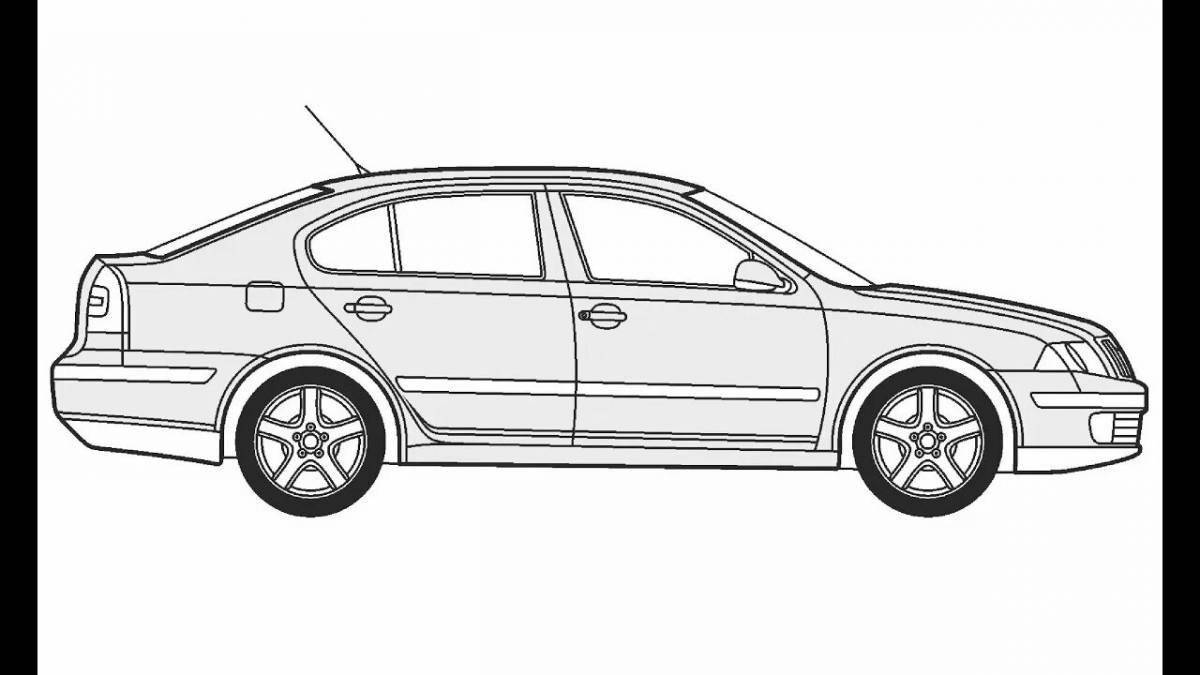Шкода октавия карандашом рисунок