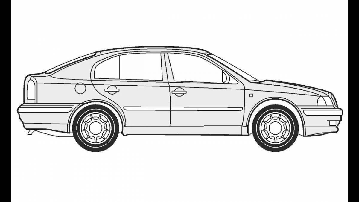 Шкода октавия карандашом рисунок