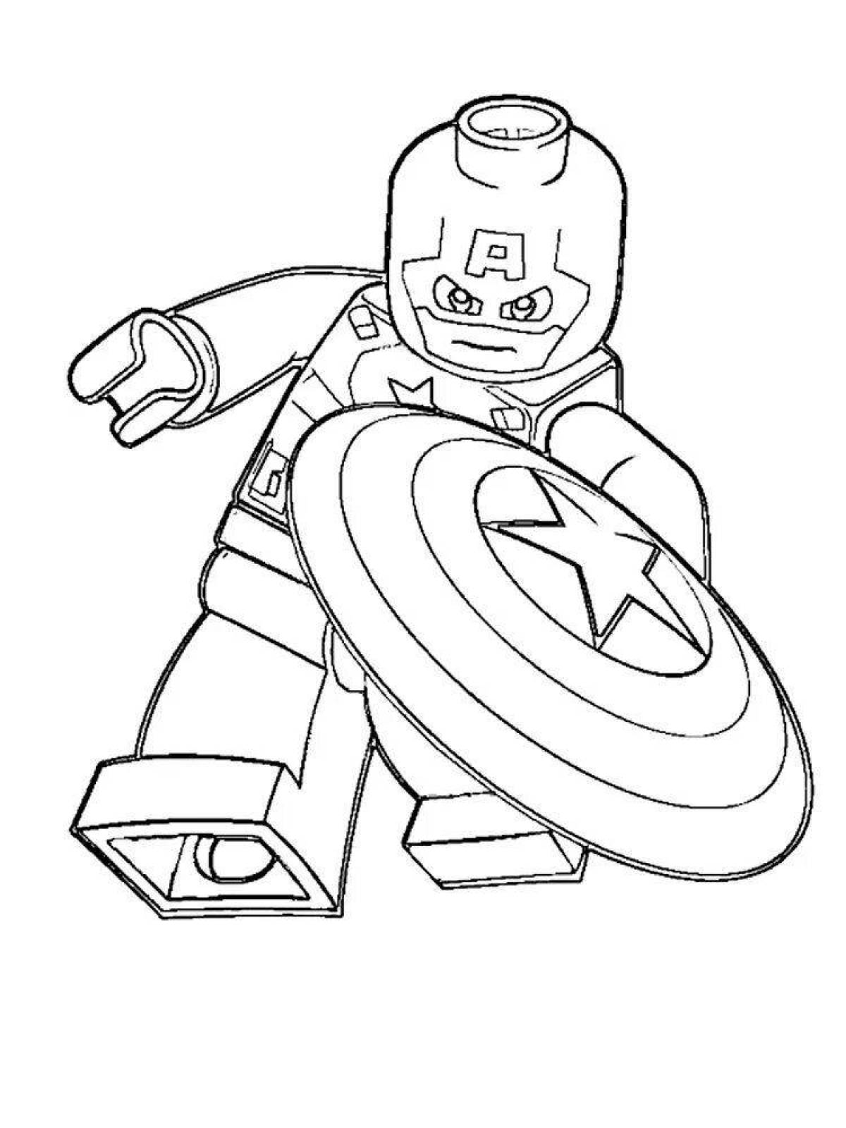 Amazing lego superheroes coloring pages