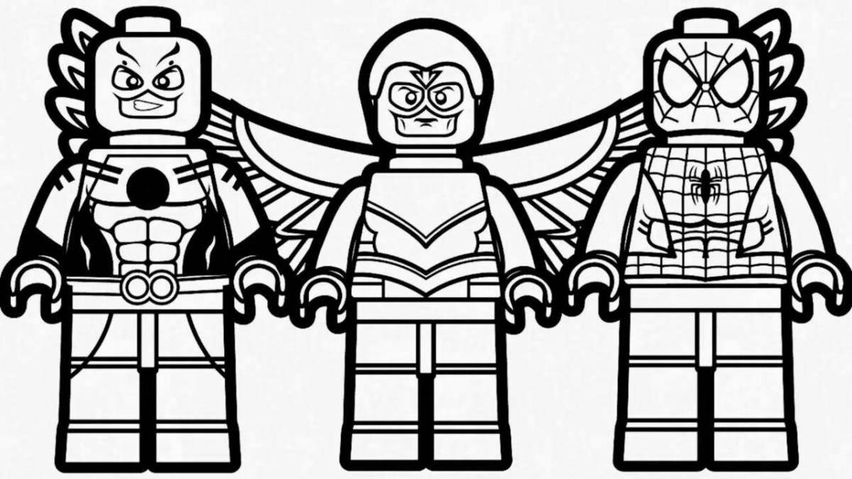 Сказочные раскраски lego superheroes