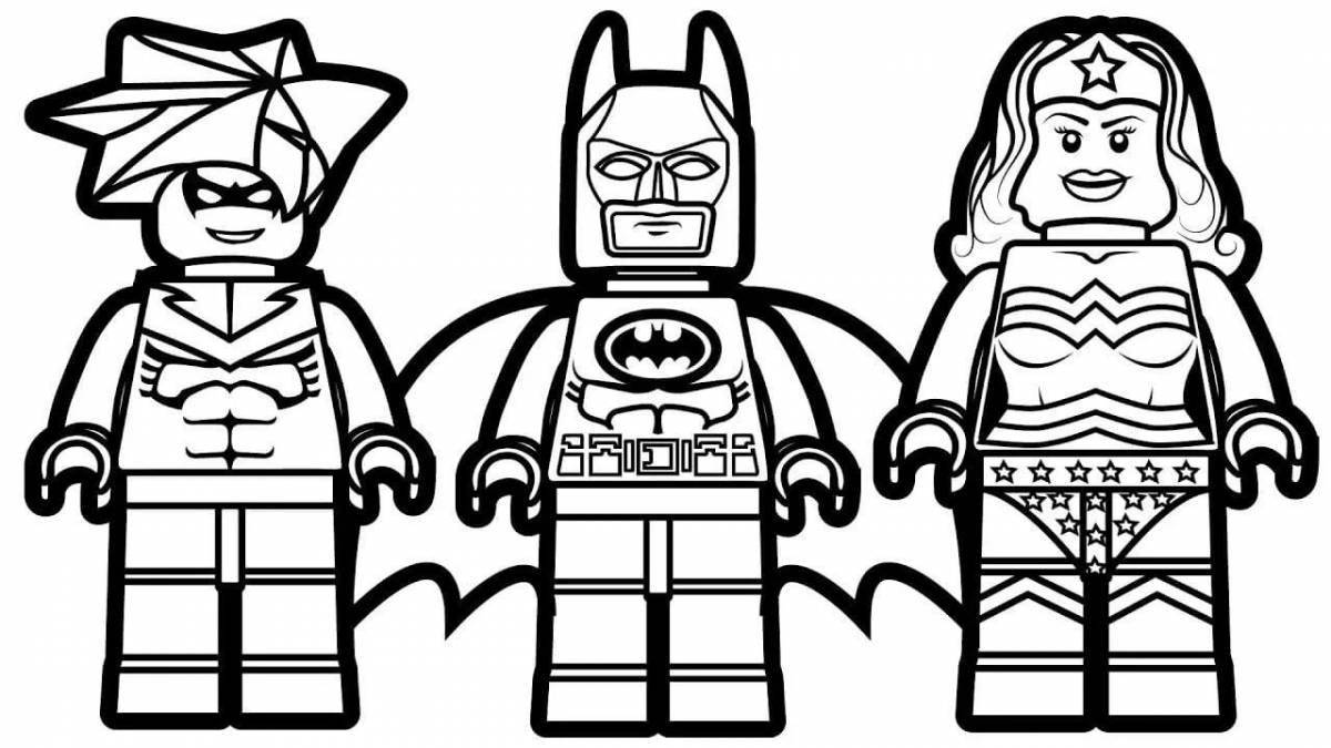 Lego superheroes dazzling coloring pages