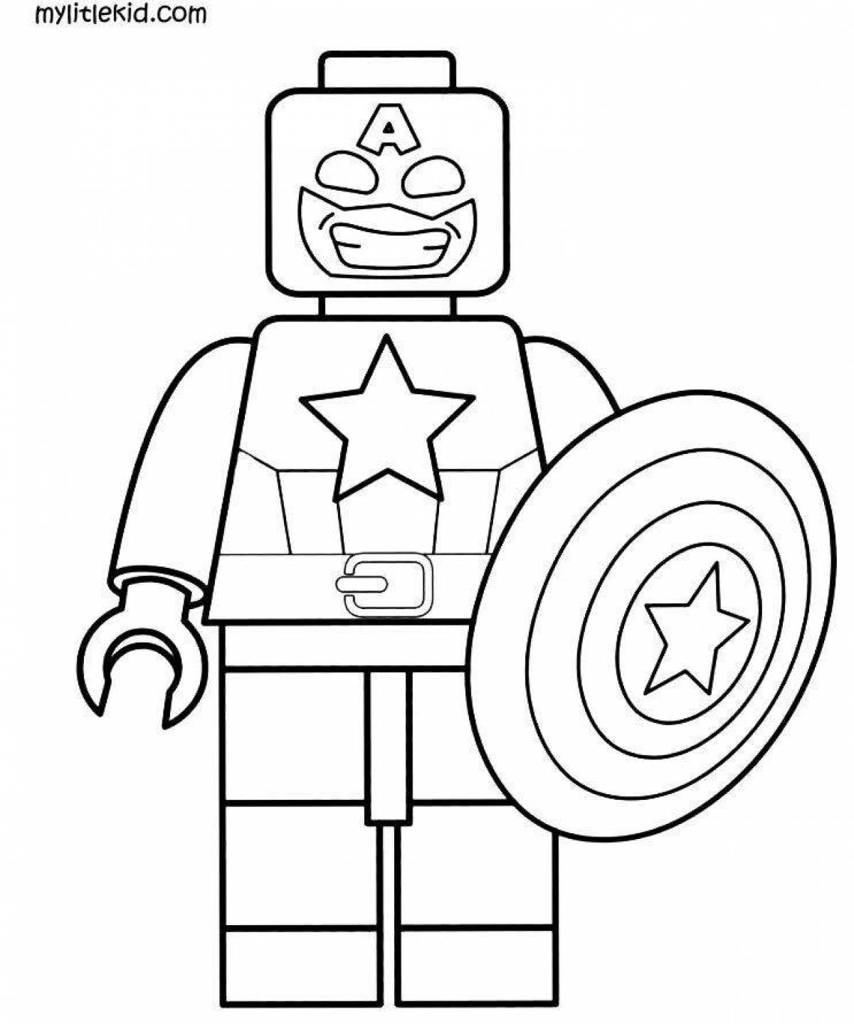 Radiant lego superheroes coloring book