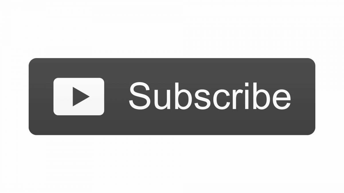 Fascinating subscribe button coloring page