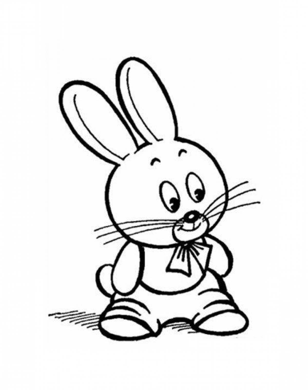 Prancing Bunny coloring page