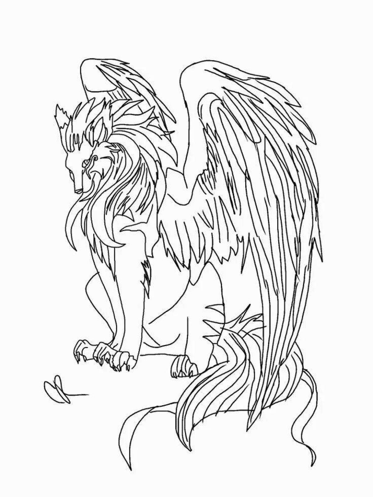 Exotic coloring pages magical animals