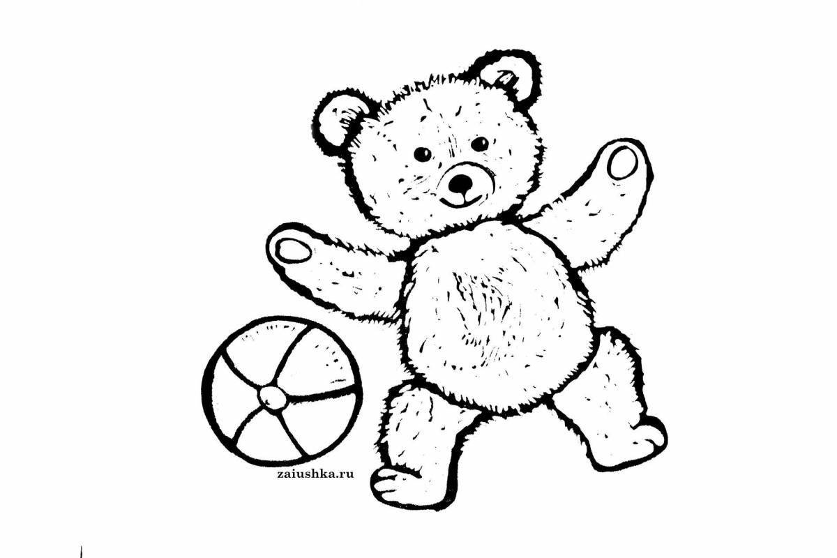 Silly coloring bear clumsy