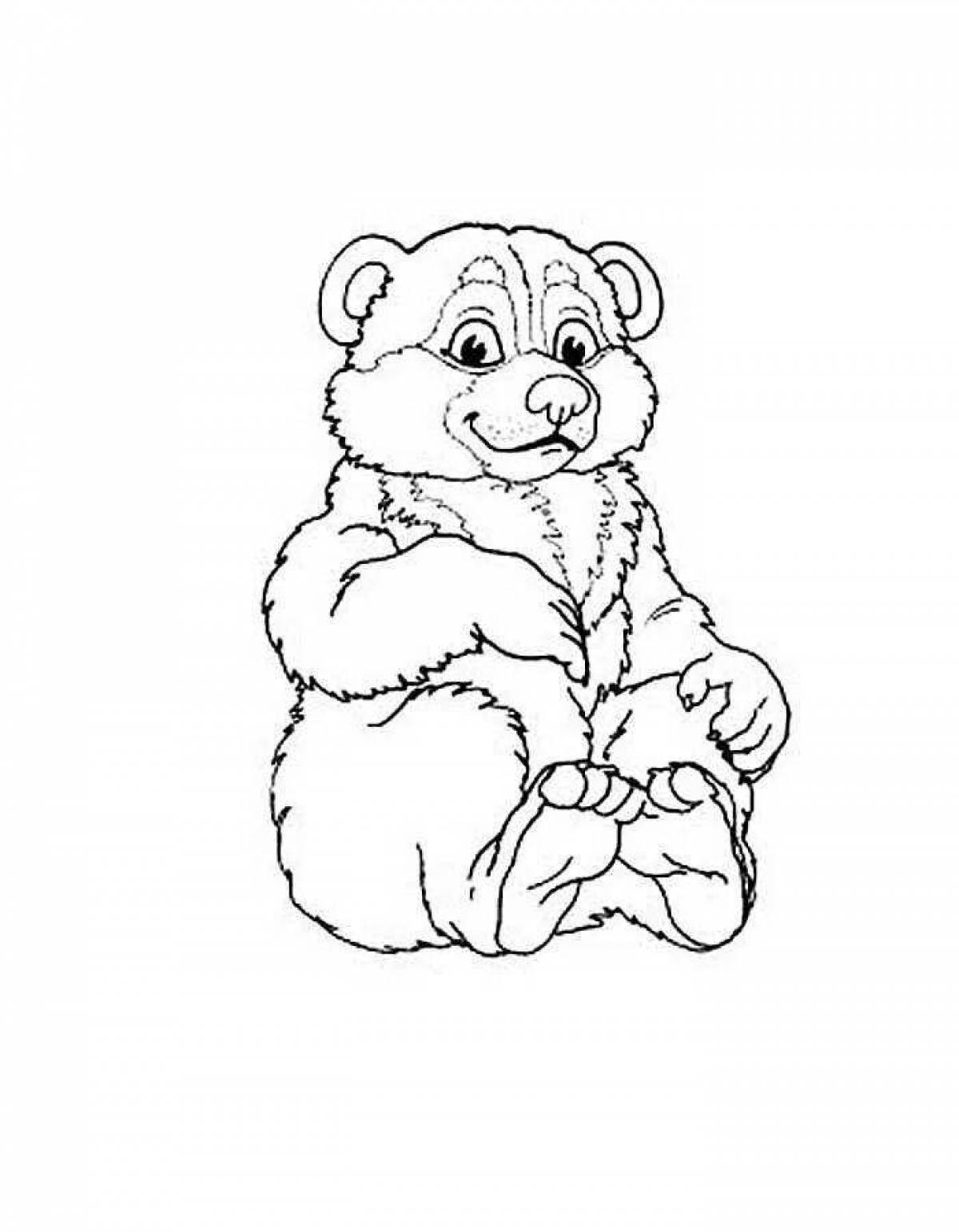 Animated coloring bear clumsy
