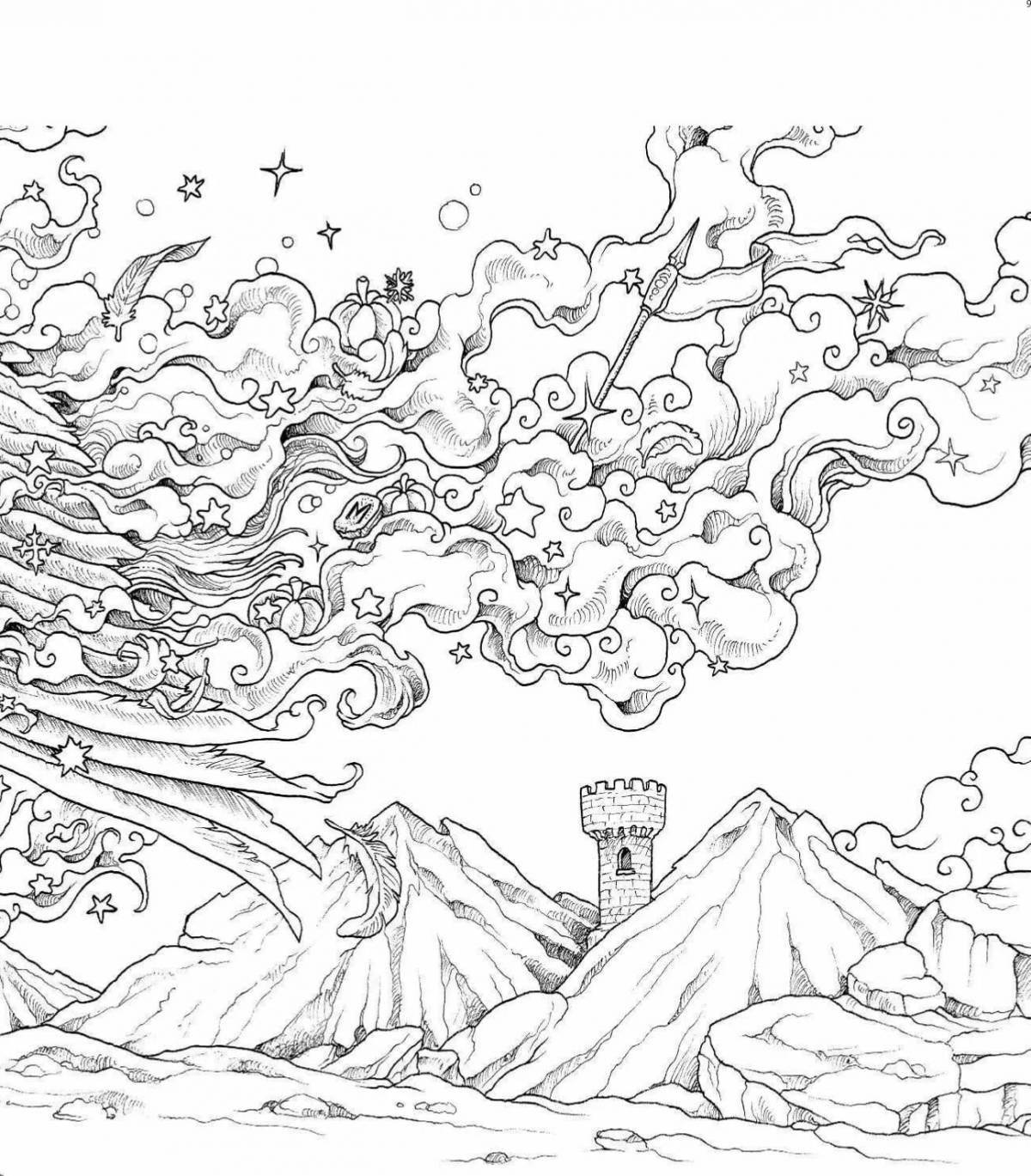 Fragile world coloring page - amazing