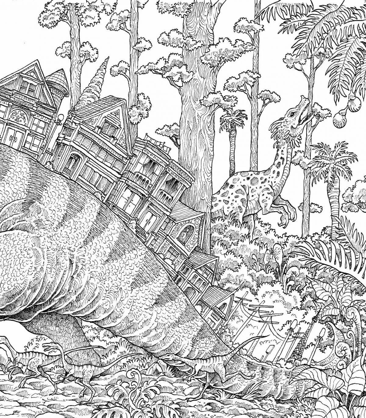 Fragile World Coloring Page - Exquisite