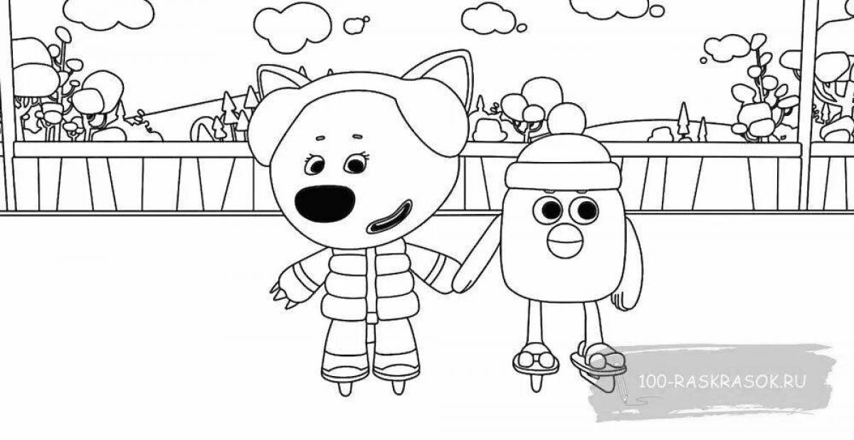 Adorable Mimimishka Cloud Coloring Page