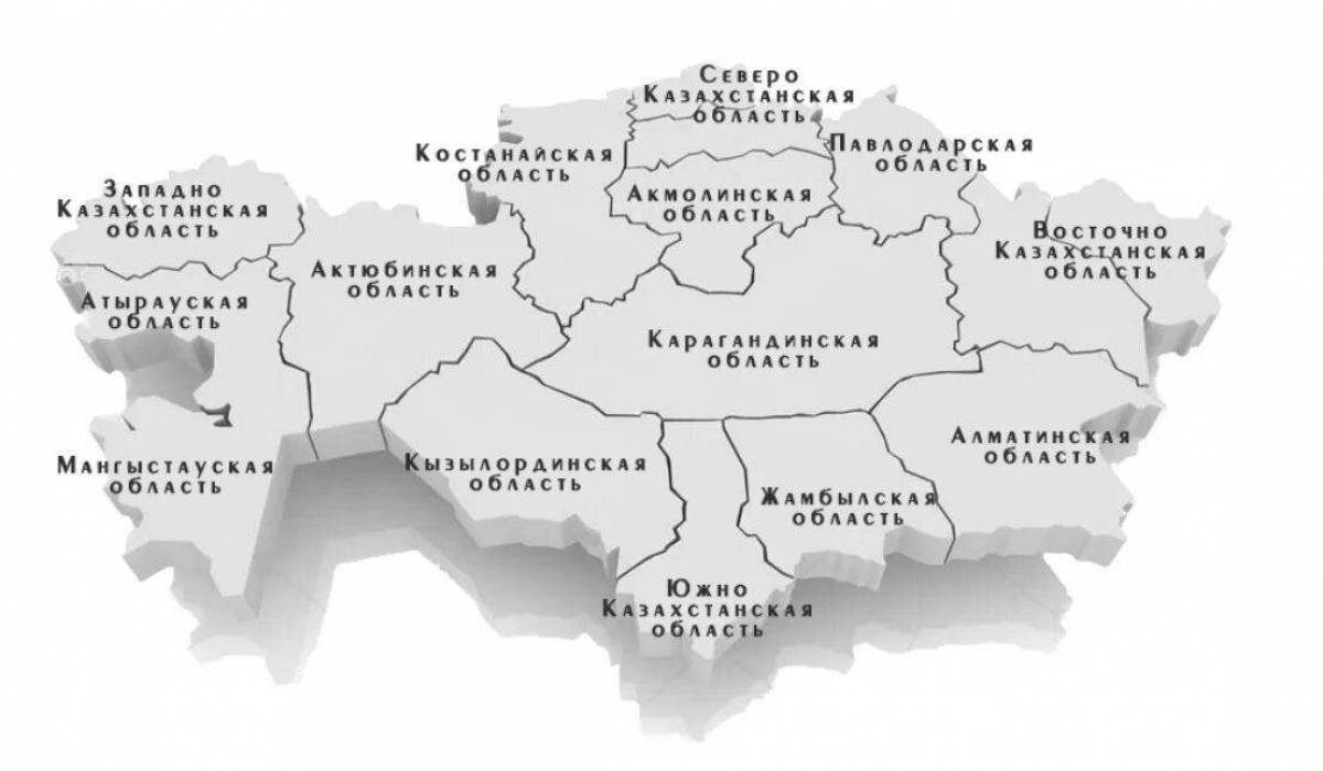 Attractive map of kazakhstan