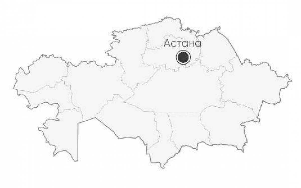 Inviting map of kazakhstan