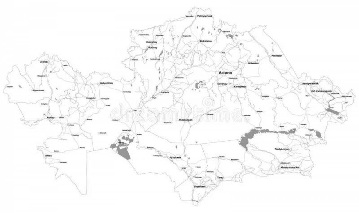 Large map of kazakhstan