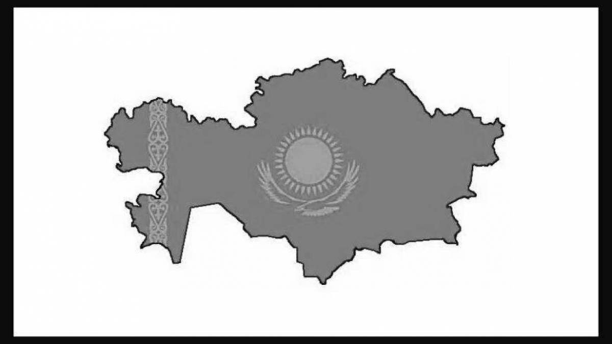 Majestic map of kazakhstan