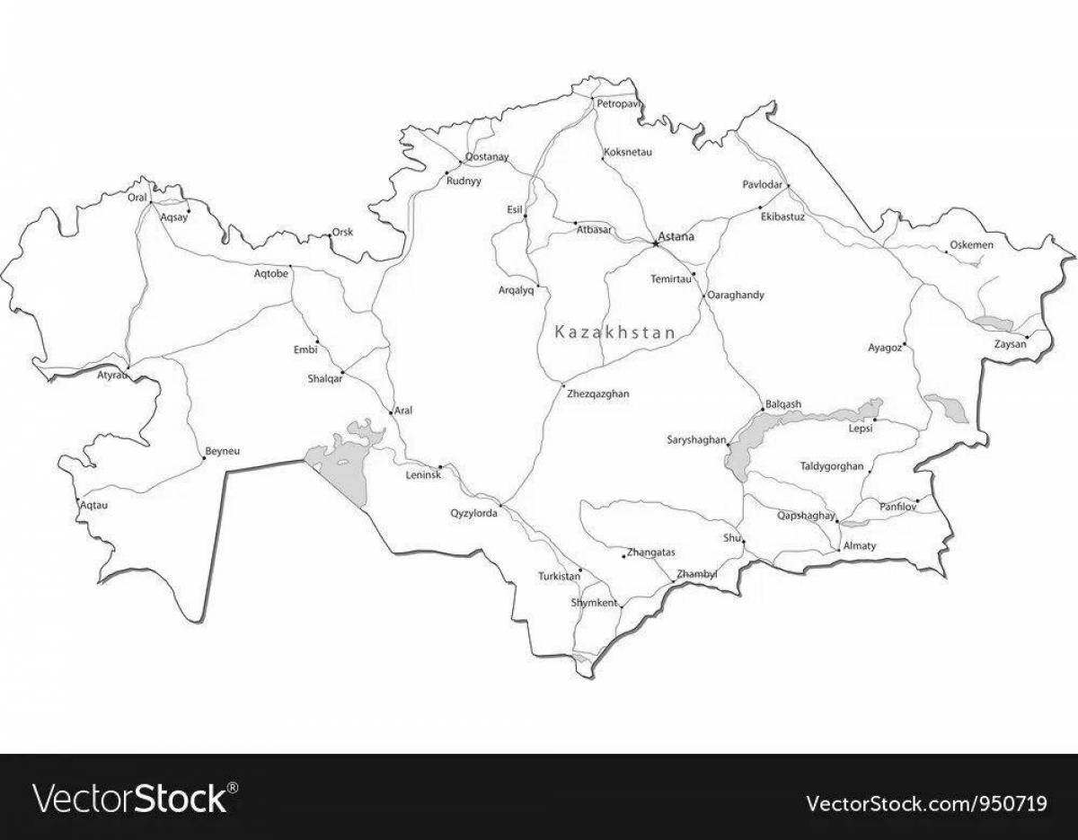 Map of kazakhstan #4