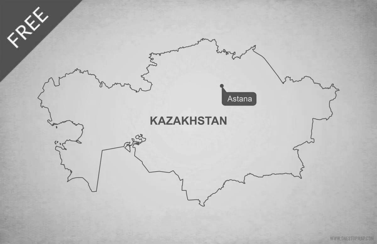 Map of kazakhstan #5