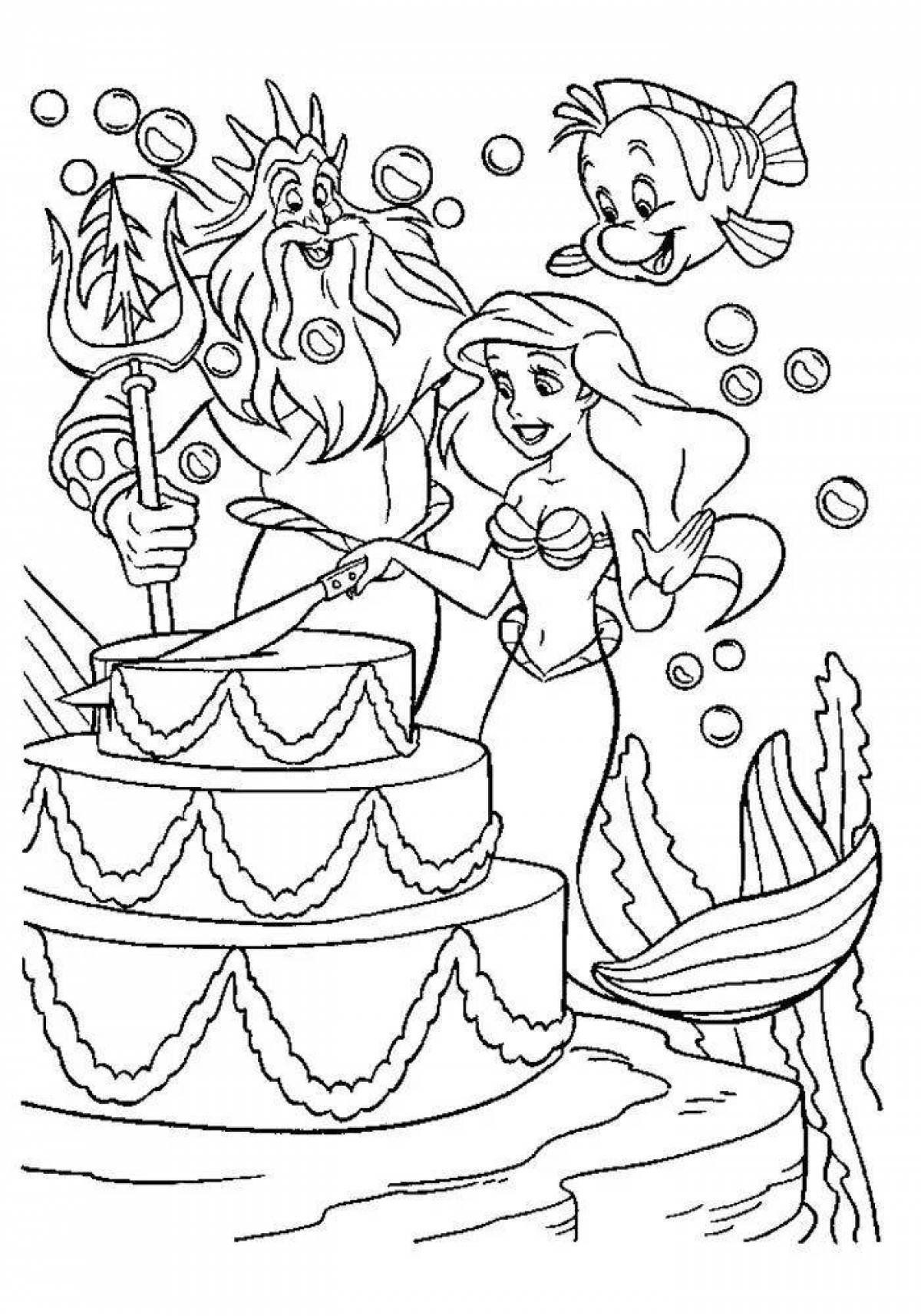 Playful coloring for girls ariel