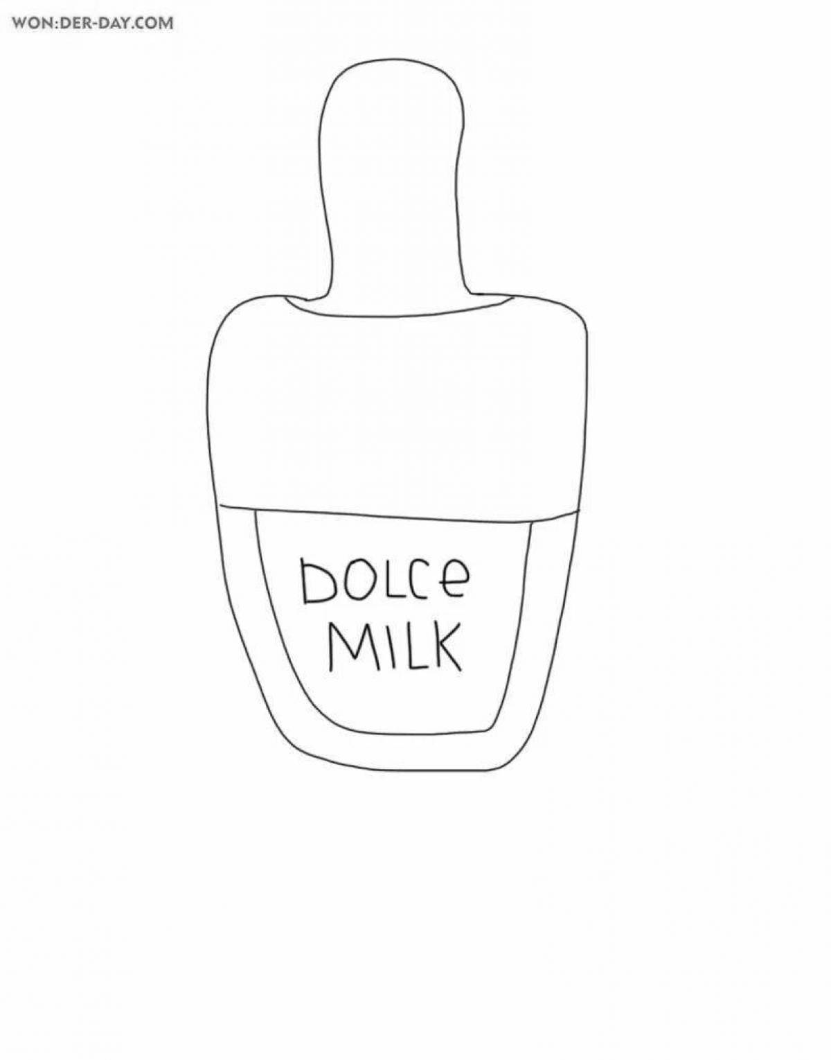 Adorable dolce milk cream coloring page