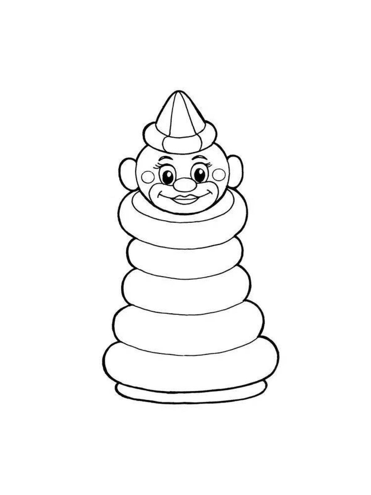 Creative pyramid coloring book for kids