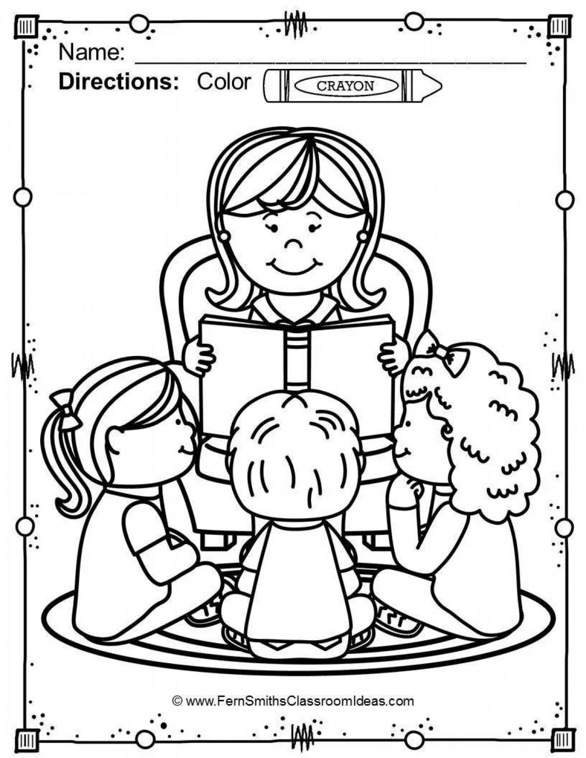Toddler Educator Inspirational Coloring Page