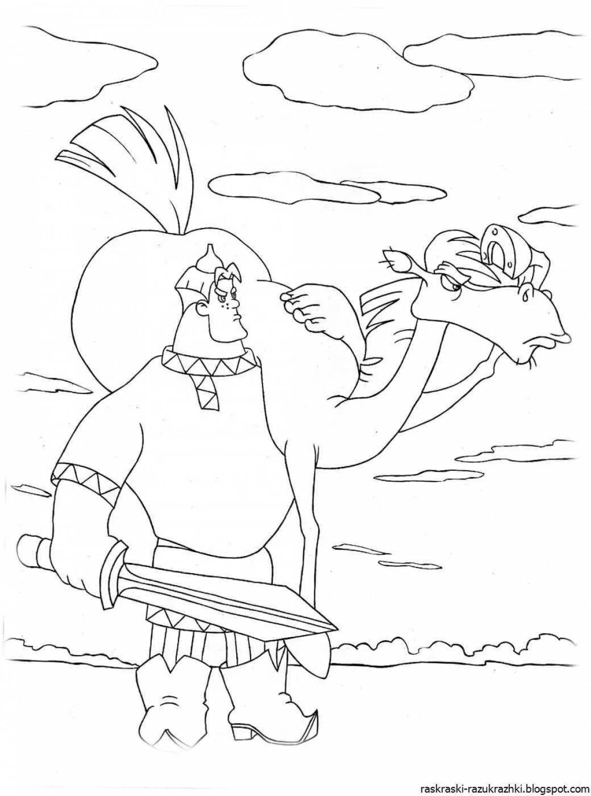 Coloring page brilliant move of the knight