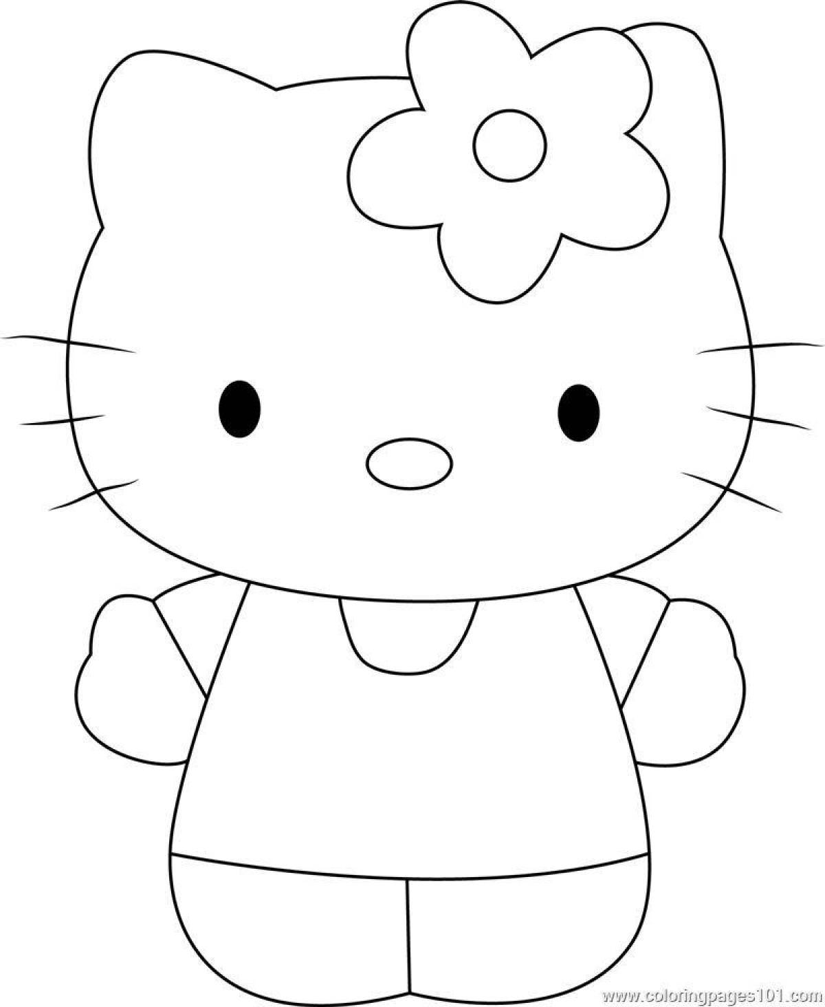 Incredible hello kitty coloring book with clothes