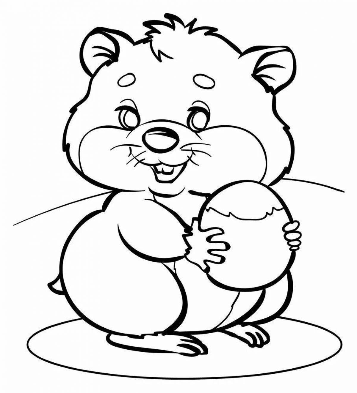 Amazing hamster coloring book