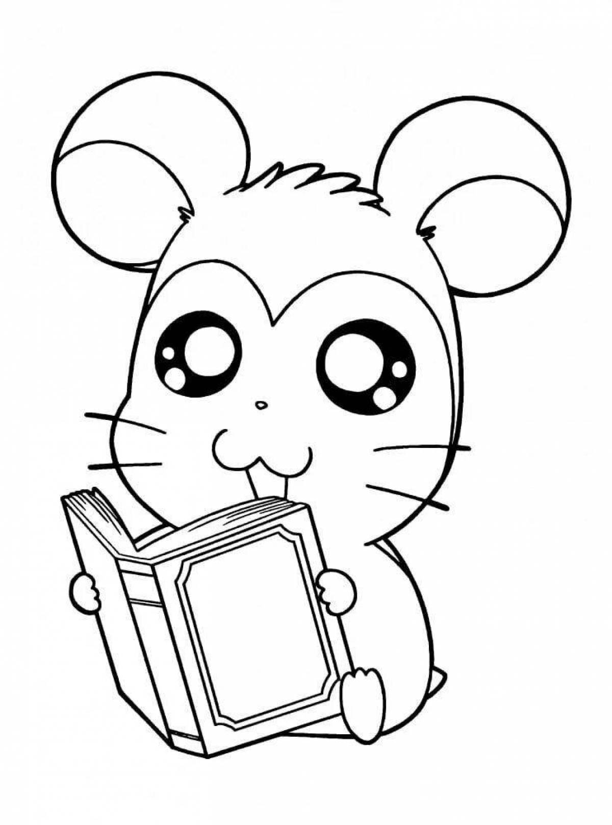 Hamster fun coloring book