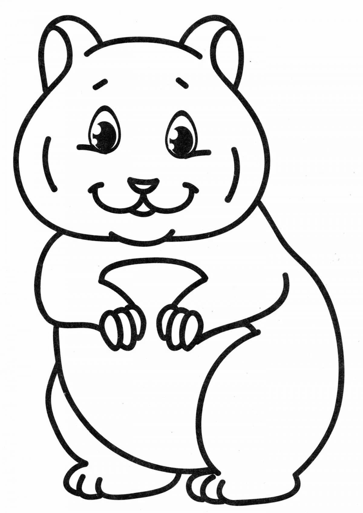 Colouring friendly hamster