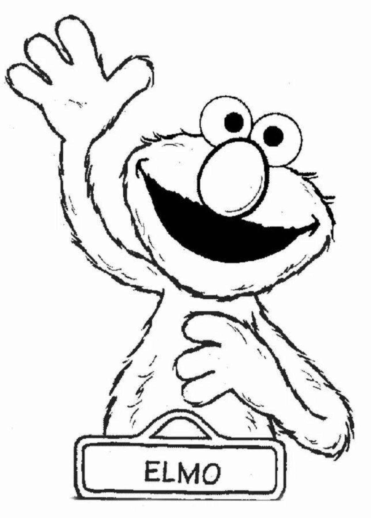 Gorgeous elmo coloring page