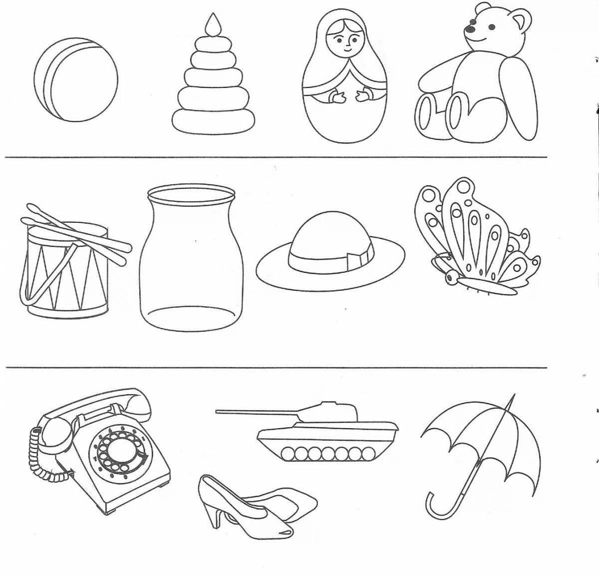 Playful coloring pages