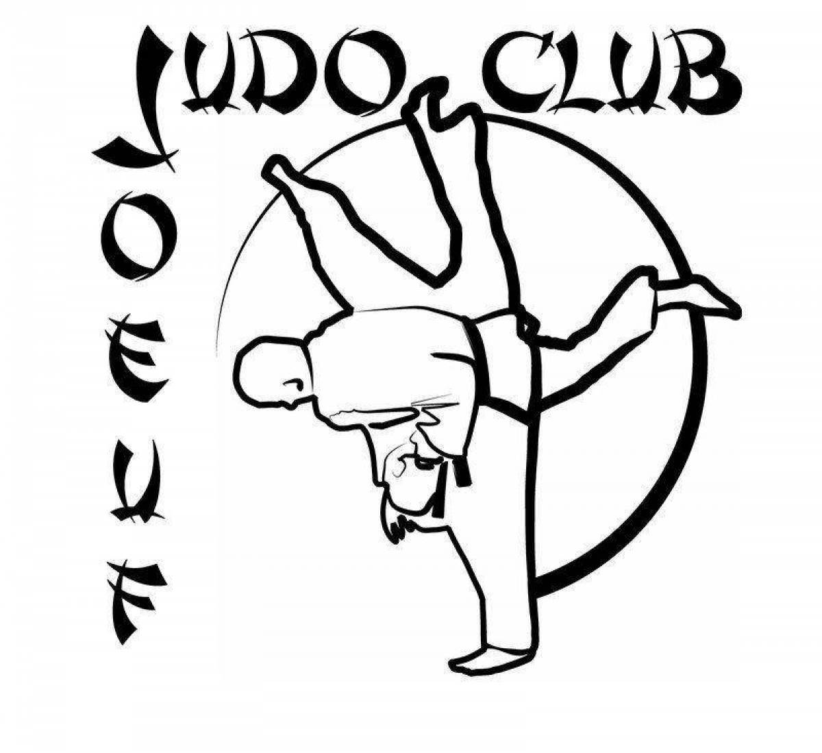 Judo live coloring page