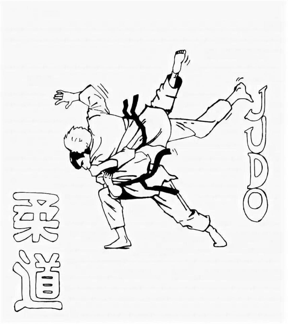 Judo inspirational coloring book
