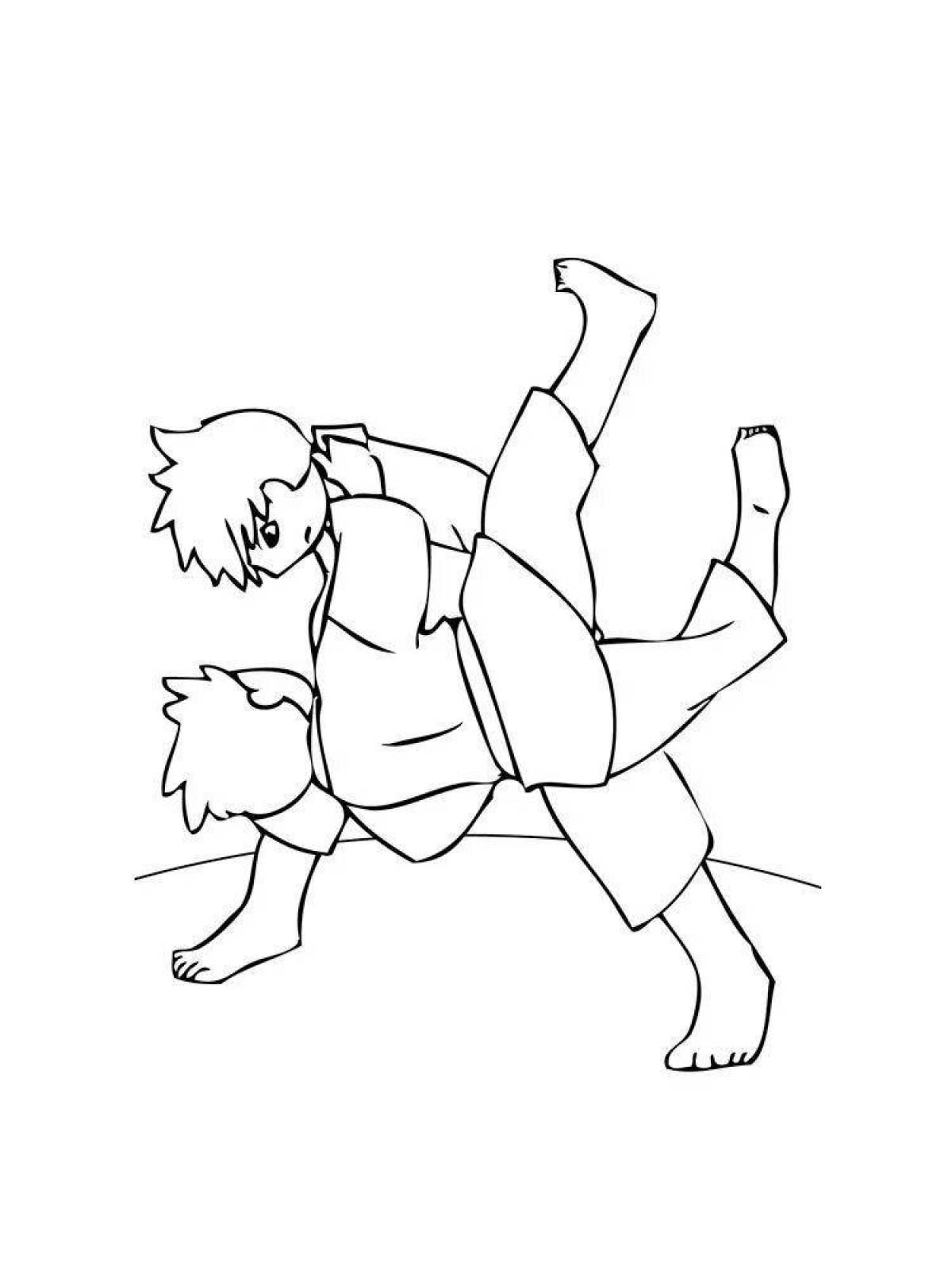 Judo coloring book