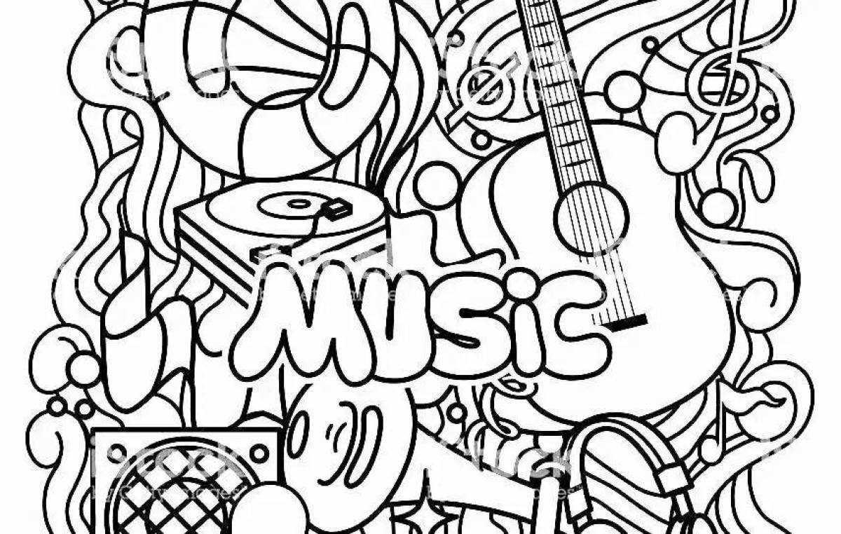 Playable coloring page song