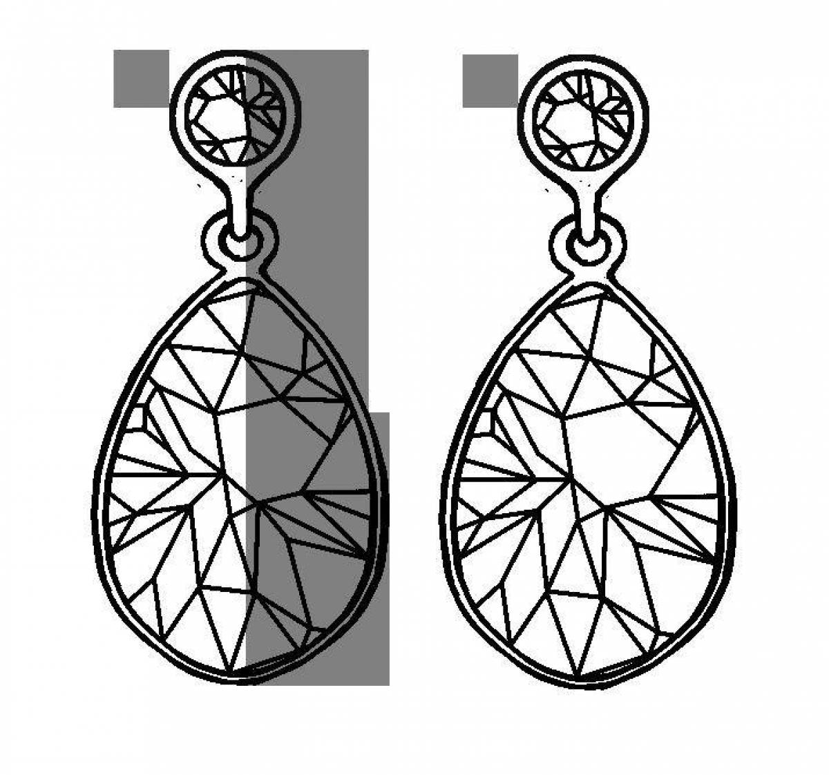 Colouring smooth earrings