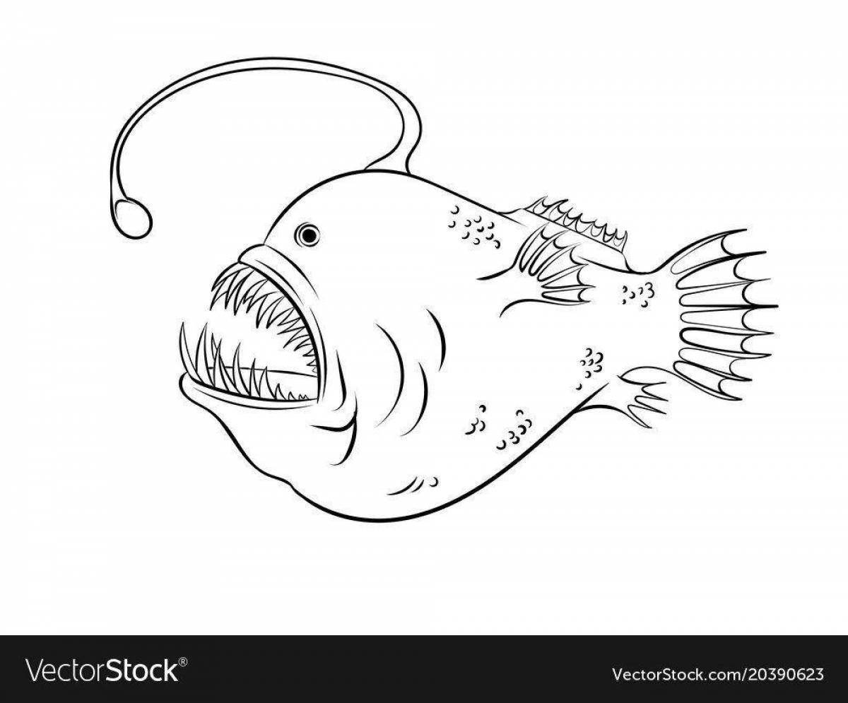 Angler's bright coloring page