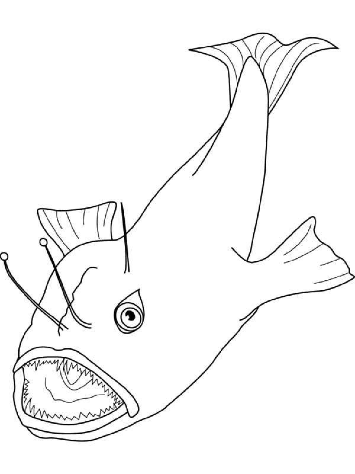 Coloring page happy angler