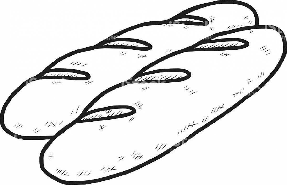 Decorated loaf coloring page