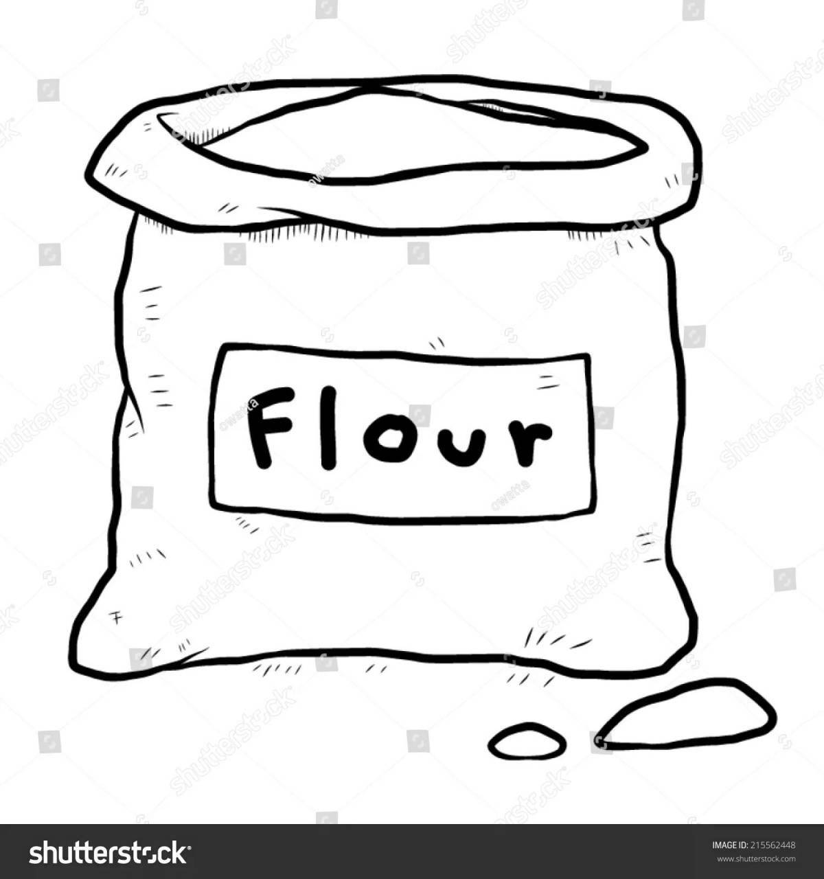 Glitter coloring flour