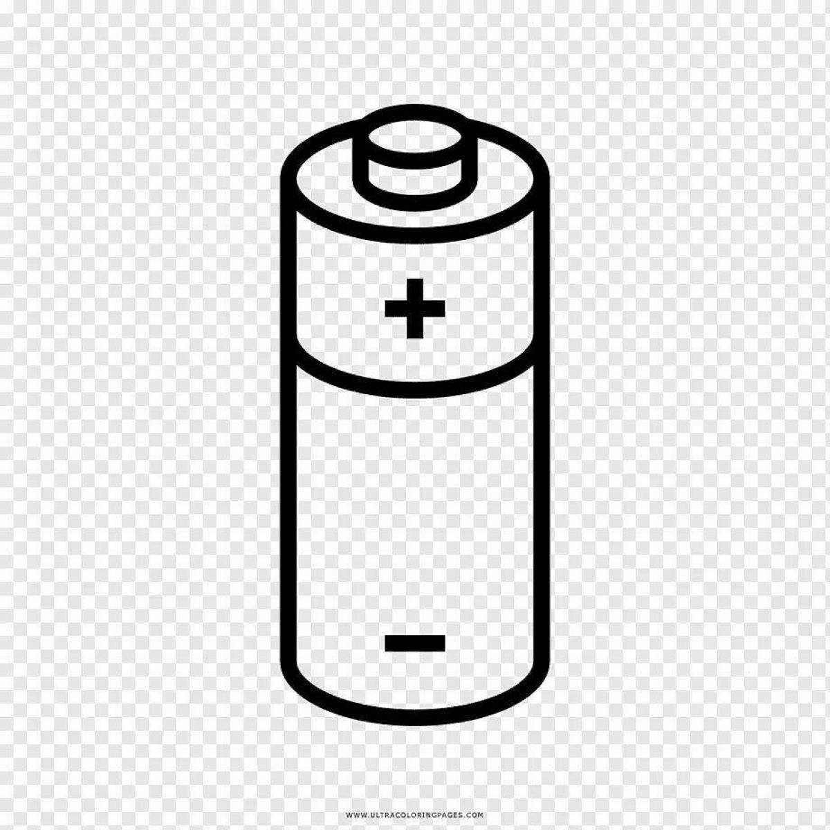 Engaging battery coloring page