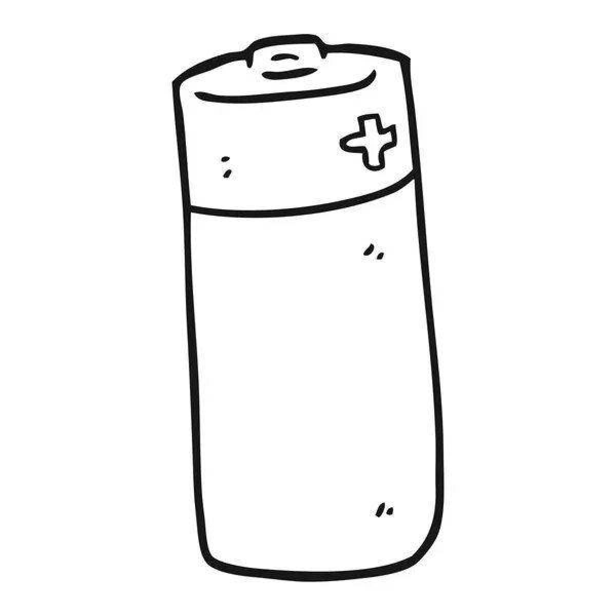 Creative battery coloring page