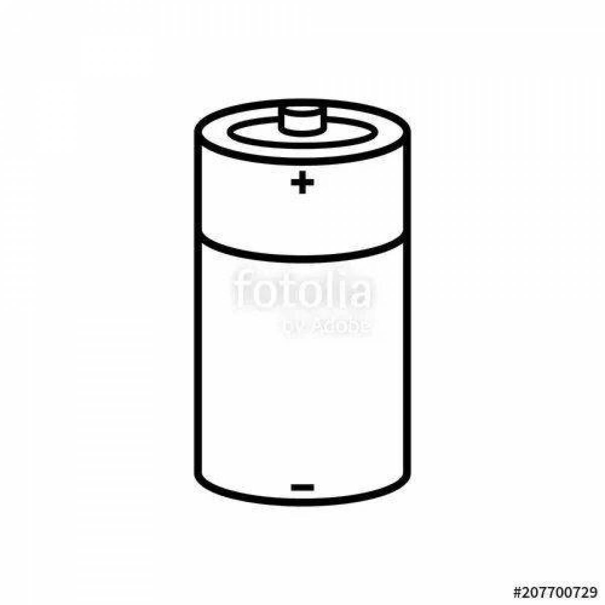 Intricate battery coloring page