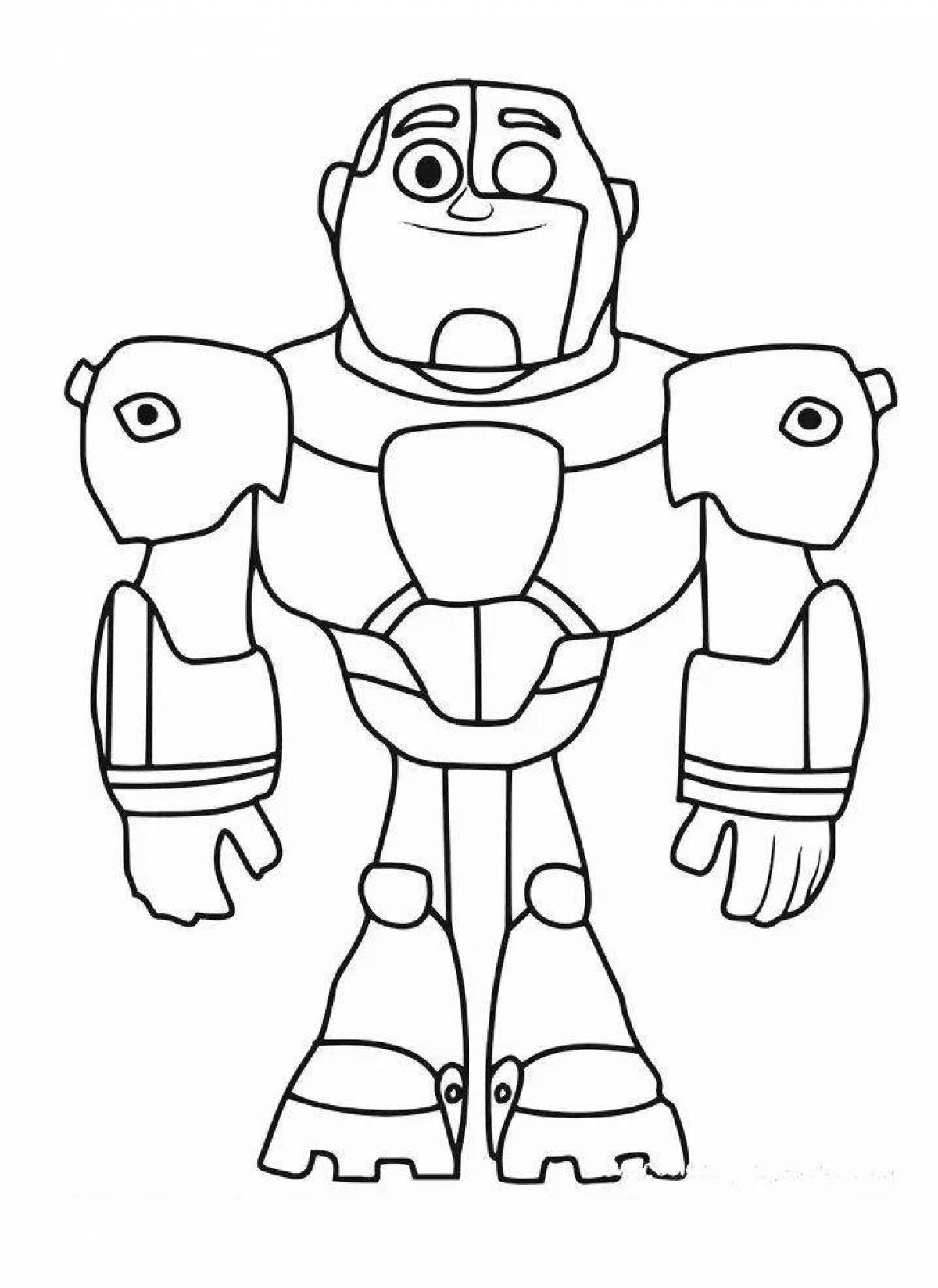 Cyborg coloring page