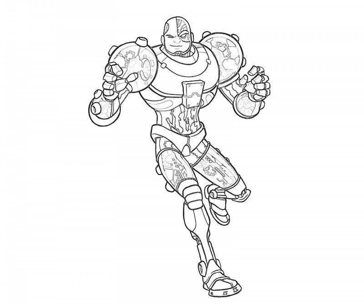 Amazing Cyborg coloring page