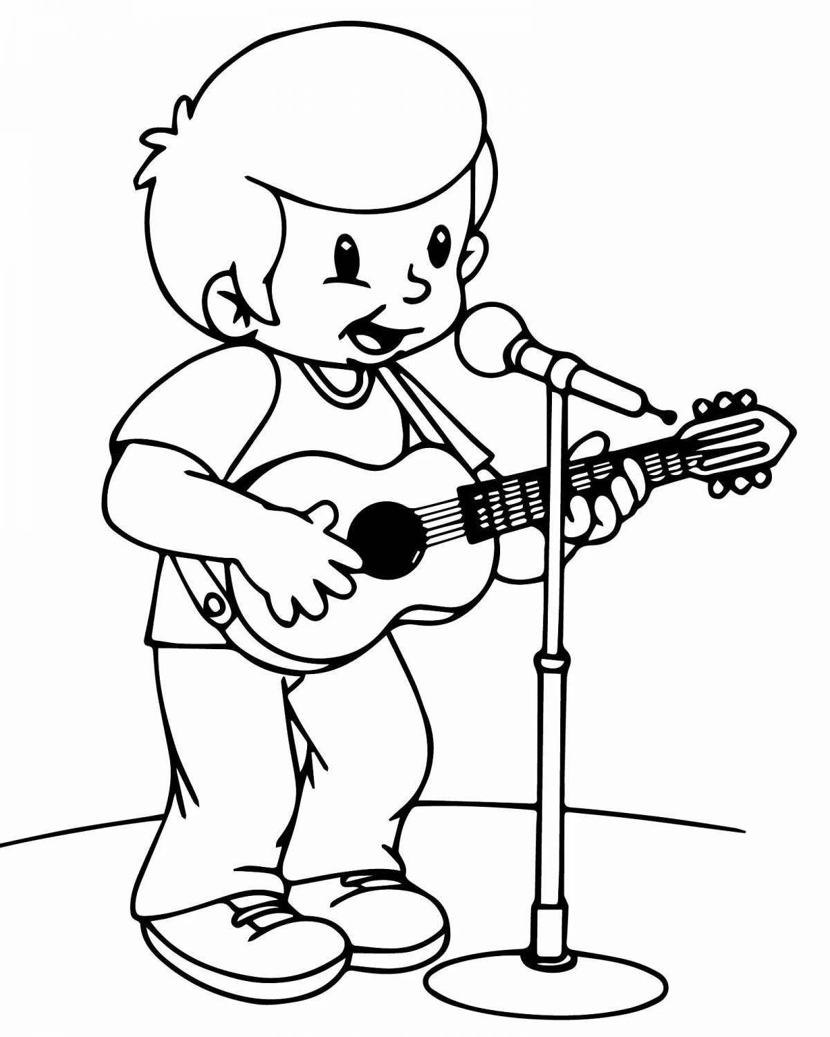 Funny coloring pages with mi